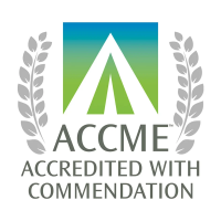 ACCME accredited with commendation logo